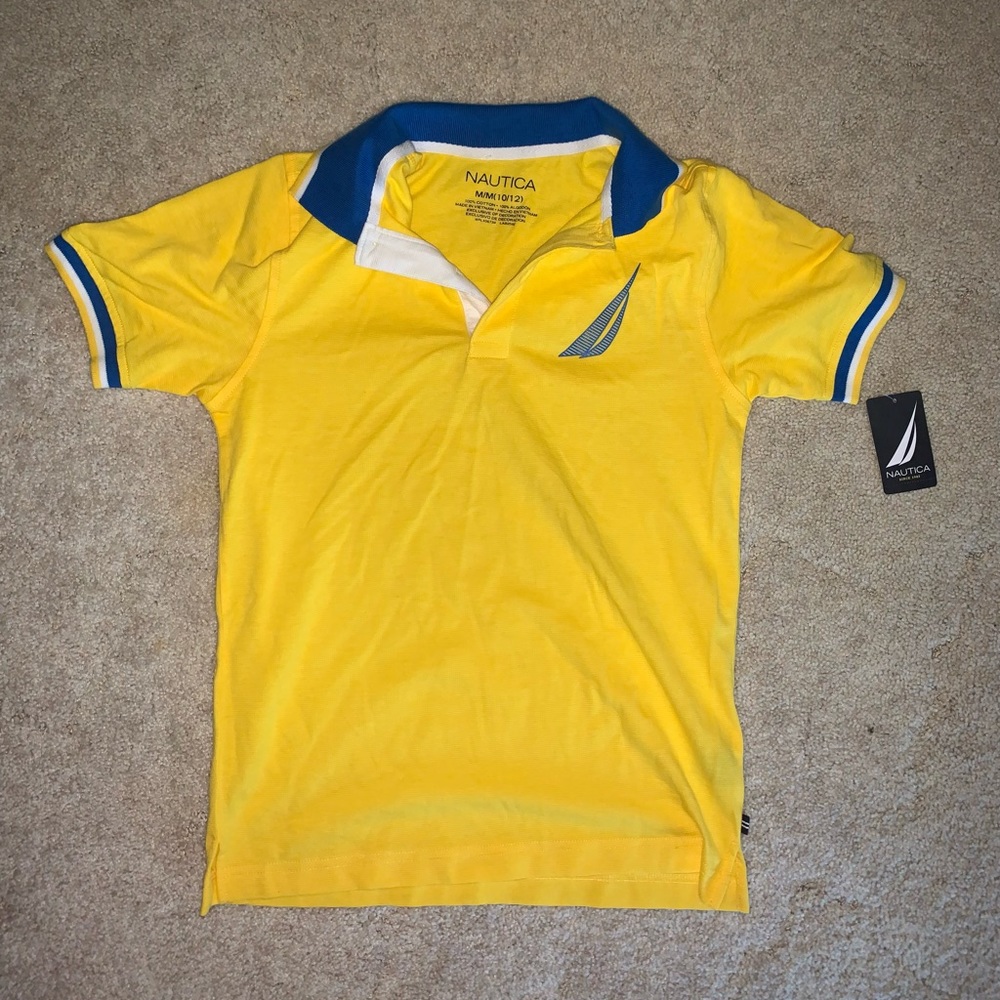 Yellow and Blue Nautica Polo - Size M kids (NEW WITH TAGS!)